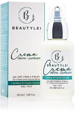 BEAUTYLEI |BIO Crema Antiacné Combate Espinillas Puntos Negros Rostro Cuerpo Manchas Cara Cicatrices Acné Adolescentes Cuidado Facial Hidratante para Mujeres y Hombres Contra mosquitos MADE IN ITALY