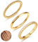 Adramata 3Pcs Ringe Frauen Gold 14 Karat Gold Gefüllte Ringe Set Stapelbare Daumenring Dünner Fingerring Einfacher Bandring Verlobungsring Engagement Ringe Damen Gold Ring für Damen Mädchen
