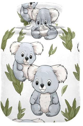 Süße Koala-Wärmflasche und Bezug, weich, warm, für Winter, Bett, Hand, Hals und Schultern, 1 l