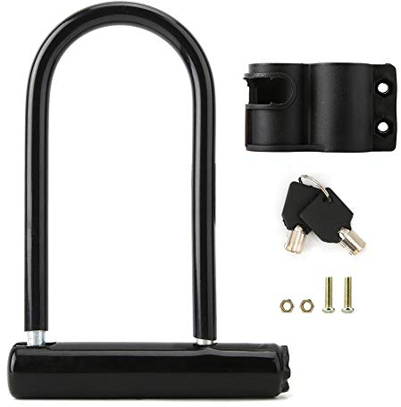 Sluffs Robustes Fahrrad-Bügelschloss aus Zinklegierung, Fahrrad-Sicherheitsschloss aus Zinklegierung, Diebstahlschutz, Bügelschloss für Rennrad, MTB, Mountainbike, Motorrad