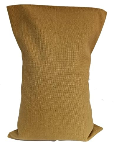 Coussin de noyau de cerise écologique 30 x 20 cm avec housse lavable (ocre camel)