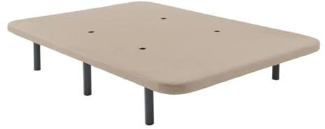 Shiito | Base Tapizada Nielson 105x190 cm | Tejido 3D en Tela de Color Beige | Incluye Válvulas de Transpiración | Juego de 6 Patas