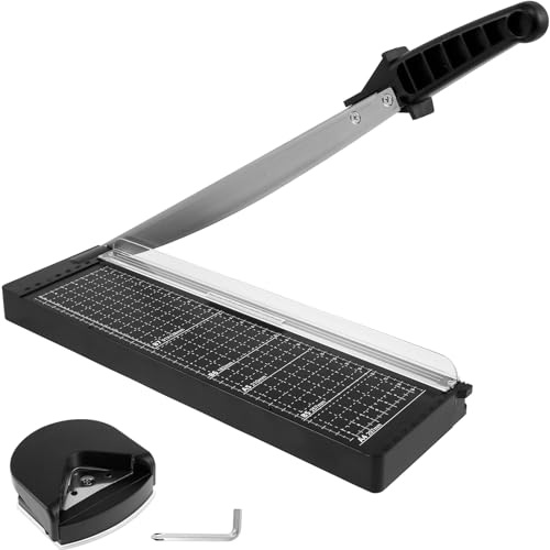 Massicot à papier, coupe-papier, A4, R4, avec règle à grille et guide de coupe mobile, machine à découper manuelle, pour papier, photos, coupons et étiquettes