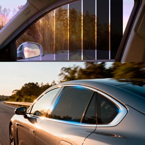 JHCHAN Tönungsfolie Auto 75cm x 3m 1% VLT - Scheibentönungsfolie Sonnenschutzfolie selbstklebend, UV & IR Schutz, Gegen Hitze und Blendung, Kratzfeste Sichtschutzfolie für Auto, Van, LKW, Hausfenster