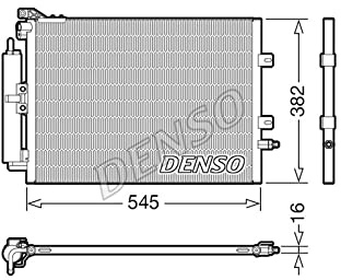 DENSO Condenseur (climatisation) DCN23040 Compatible avec: RENAULT CLIO III, MODUS/GRAND MODUS