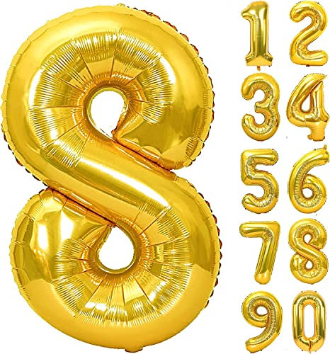 Palloncino ad elio numero ORO 101 cm numeri gonfiabili compleanno feste occasioni numero gigante (8)