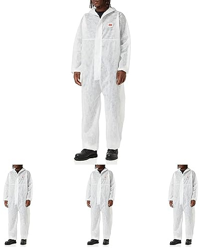 3M 4500-W-XL White Coverall (Pack of 4) - Men's Adult Coverall