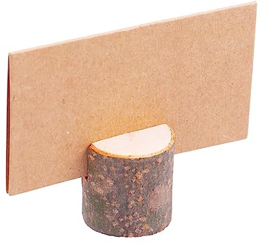 PRETYZOOM 10pezzi Portafoto Legno con Clip per Menù e Memo Include Carta Kraft per Matrimoni Feste e Ufficio Supporti per Foto e Segnaposto Decorativi