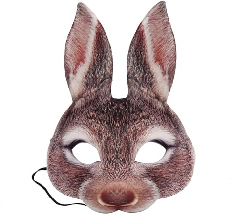 Cosysparks Realistisk Kaninmask EVA Kaninmask Cosplay Kanin Kostym Fancy Dress Ball Påsk Karneval Halloween Djurtema Fest