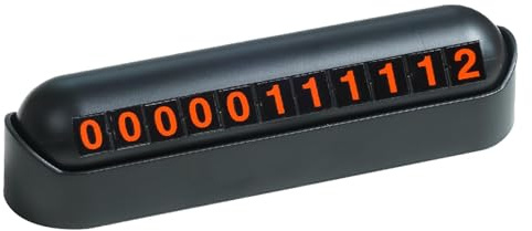 Placa de número de estacionamiento Temporal,Placa de número de teléfono para Coche - Placa de matrícula de Aparcamiento con Estilo Tarjeta de Aparcamiento | Placa de estacionamiento Temporal compacta