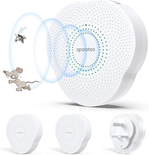 Tiptop Home Mouse Repellent, 4 pack Ultrasonic Repeller, Electronic Mice Repellent Plug-in,Ultrasonic Pest Repeller for Repelling Rats,Spiders,Moths