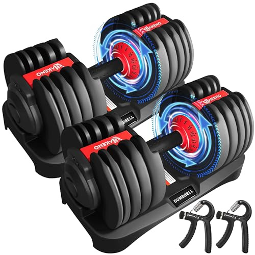HAKENO 2x24kg/40kg Verstellbare Hanteln 15 in 1 Hantelset Einstellbare Platzsparende Hanteln, Kraftraining und Heimtraining Variable Gewichte platzsparend（24-40kg）