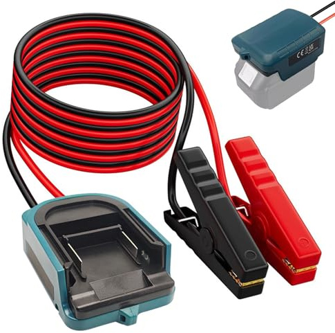 Arrancador de Coches para Batería Makita 18V, Arrancador de Coches Portatil con Cable, Adaptador de Arranque de Emergencia para Batería de Coche para Viajes Y Condiciones Meteorológicas Adversas
