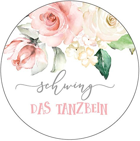 Schokoladenseite 48 x Aufkleber 30 mm Hochzeit Schnaps Roses Etikett 183301, Sticker geeignet für Hochzeit Gastgeschenk Taufe Kommunion Geburtstag Feste Geschenke Präsente