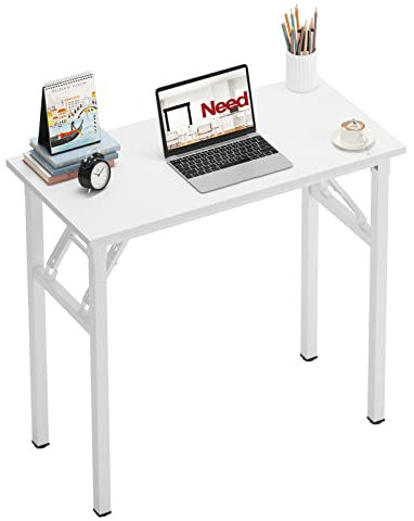 SogesPower Mesa Plegable, Mesa para computadora, mesas portátiles de Alto Rendimiento para Oficina en casa, estación de Trabajo, Escritorio de Estudio, Mesa de conferencias para Oficina en casa