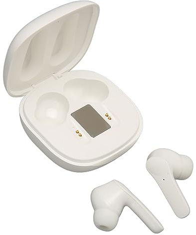 Sprachübersetzer Ohrhörer, Unterstützt 74 Sprachen und 70 Akzente, Echtzeitübersetzung, für Sofortigen Sprachübersetzer mit BT mit APP für Musikanrufe (Weiss)