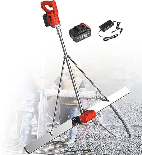 Kit Vibratorio para Solado de Hormigón Herramienta para Acabado de Hormigón, Regla Eléctrica Inalámbrica para Nivelación de Superficies de Cemento, Motor Vibratorio para Acabado de Cemento ,1Battery