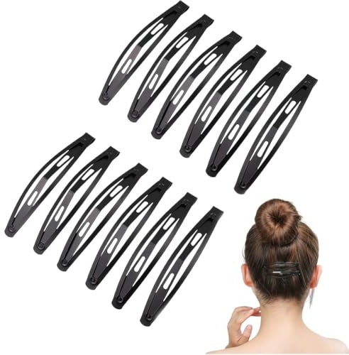 Pack de 12 grandes barrettes à cheveux en métal verni, anti-glisse, barrettes longues pour femmes et filles barrette cheveux femme barrettes barettes cheveux barrette cheveux