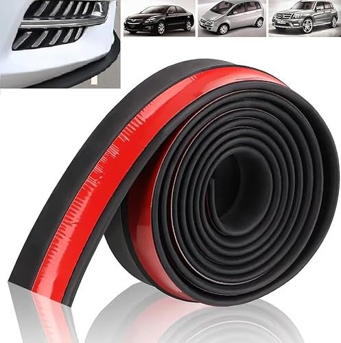 Auto Tuning Frontspoiler Lippe Frontstoßstange Spoiler für Ford Kuga 2 (II) C520 2012-2019 Frontlippe Frontspoiler Lippe ProtectorGummi Streifen Aufkleber Lip Splitter,A-Black