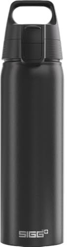 SIGG - Alu Trinkflasche - WMB Pathfinder Black - ClimatePartner Zertifiziert - Für Kohlensäurehaltige Getränke Geeignet - Auslaufsicher - Federleicht - BPA-frei - Outdoor - Schwarz - 0.75 L