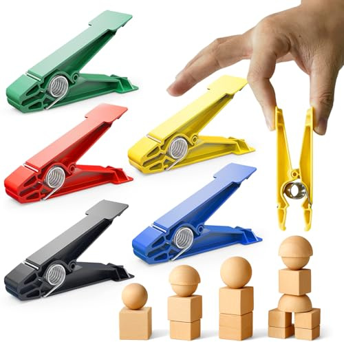 FitBeast Fingertränare Set – 5 Motståndsklämmor för Handterapi, Greppstyrka och Fingerfärdighet – Perfekt för Rehabilitering, Artrit, Seniorer och Idrottare