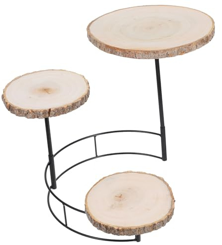 DIYEAH Alzata per Dolci in Legno Rustica Piani Supporto per Cupcake e Torte per Feste Stand Decorativo Versatile per Matrimonio e Giardino