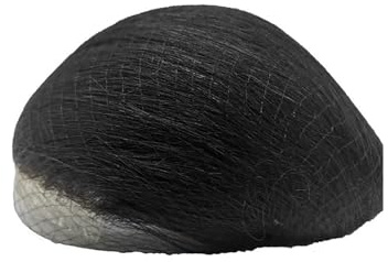 Für Männer Toupet for Männer, dünne PU-Echthaarprothese und Haarteile, Haarersatzsystem, Basis 10×8 Perückenkopf(Schwarz)