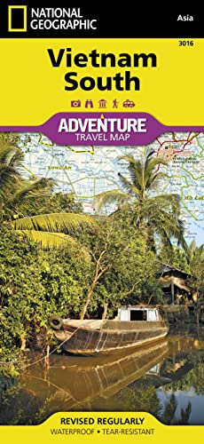 Vietnam South Adventure Map by National Geographic – Waterproof Travel Map with Roads, Islands & National Parks – Foldable Map for Ho Chi Minh City, ... Vietnam (National Geographic Adventure Map)