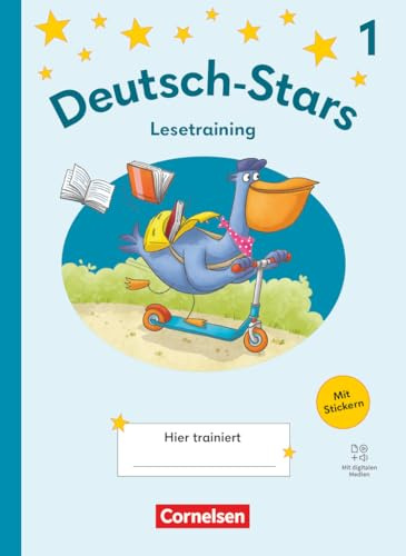 Deutsch-Stars - Lesetraining Ausgabe ab 2025 - 1. Schuljahr: Lesetraining - Übungsheft - Mit Lösungen und digitalen Medien