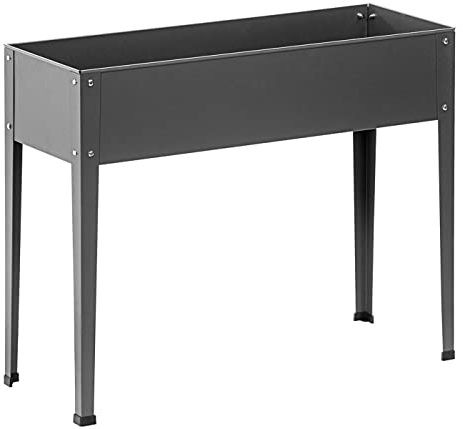Dehner Münster Raised Bed, Approx. 100 x 30 x 80 cm, Steel, Grey, Dark Grey