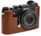 MegaGear Leica CL Ever Ready Echtleder Kamera-Halbtasche mit Trageriemen - Braun