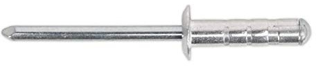 Sealey RM4813S Aluminium Multi-Grip Rivet Standard Flange, 4.8mm x 13mm, Silver, Pack of 200