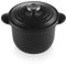 Le Creuset Cocotte Every de hierro fundido con tapa interior de cerámica de gres, 18 cm, 2 litros, Negro Mate, 41110180000460