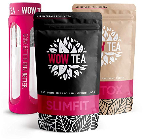 WOW TEA: Liebe deine Box: SlimFit und Entgiftungstee mit rosa Infusionsflasche