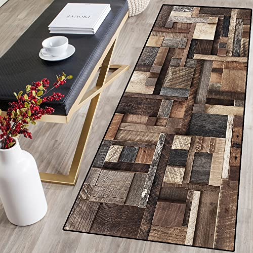 Single tree forest Teppich Läufer - Teppiche - Läufer Flur Teppich，Niederflor Bunter Modern rutschfest Waschbar，Pflegeleicht,Geruchsneutral，für Korridor,Schlafzimmer,Innen Wohnzimmer
