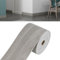 10cmx10m Rodapié Flexible Autoadhesivo, Blando Rodapie PVC Impermeable Brillante Zócalo Suave Borde de Papel Pintado Decoración (Grano de Madera Gris)