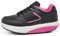 Zapatillas de deporte basculantes correr deportivas gimnasia zapatillas cómodas para caminar balancín fitness bienestar adelgazante cómodas para mujer, 05 Negro fucsia Ajuste estrecho, 36 EU Stretta