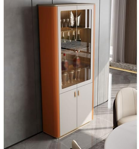 Moderner Weinschrank zur Wandmontage für Zuhause mit Glastür, kleine Wohnung, Liköraufbewahrung, Vitrine für Wohnzimmer, ideal für Hausbar