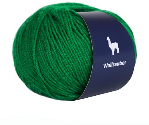 Alpaka Wolle - 50 g Hochwertige Wolle zum Stricken & Häckeln-Weich & Langlebig Ideal für Socken, Schals, Pullovers & mehr- Angenehm auf der Haut Perfect für Kreative Handarbeiten. (Grosses Grün)