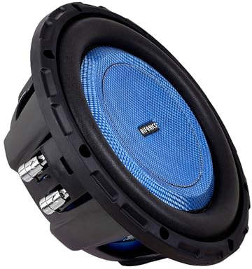 Hifonics Elite HEW8D4S 8 Shallow 500W Peak 4-Ohm Subwoofer, Black/Blue
