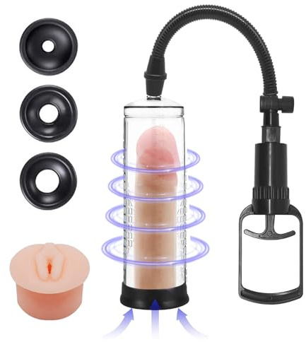 Hlimind Bombas a pene, Ejercizador de pene masculino, Agrandador de pene, Bombas a pene masculinas, Juguetes sexuales, Función sexual masculina Entrenador de erecció