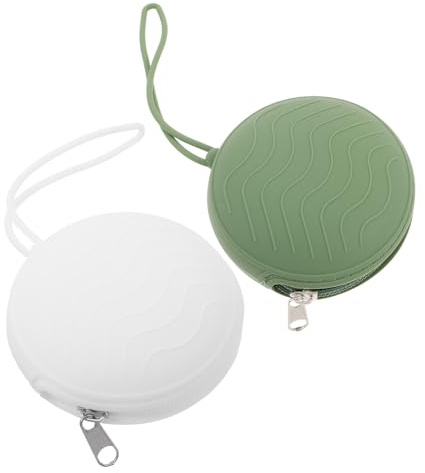 BAZEITFLOW Lot de 2 Étuis à Tétine en Silicone Pochette Compacte Fermeture Éclair Porte-Monnaie Léger pour Garçon et Filles Rangement Pratique pour Sucettes et Petits Objets Déplacements