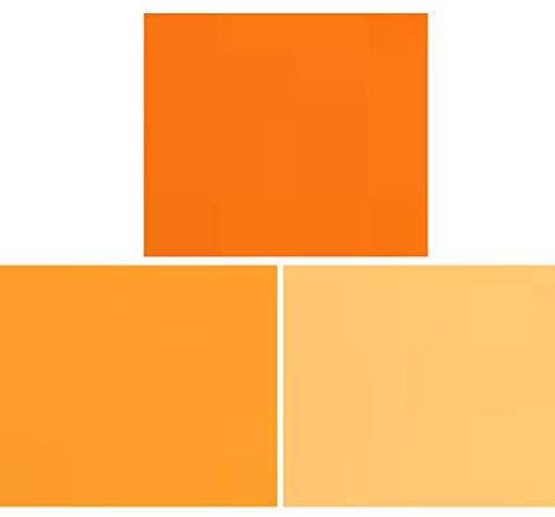 Orange Color Correction Gel Filter Sheet 16x20 inches Kit, Full CTO, 1/2 CTO, 1/4 CTO Photography Lighting gels for Photo Studio Flashlight Led Light