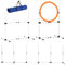 PawHut 3-TLG. Hunde Agility Set Training für Haustiere Hundetrainigsset Inklusive Tasche Leicht zu tragen Kunststoff Weiß+Gelb