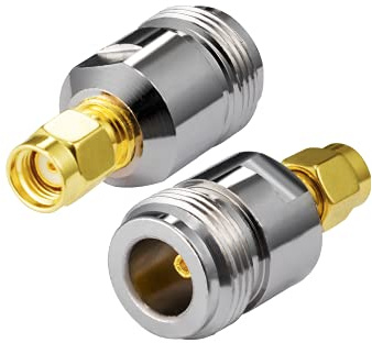 Vecys RP-SMA Male till N-Type Female Antennadapter för Wlan Outdoor Wifi Antenna, 4G Wifi Router Trådlös router Bluetooth (2st)