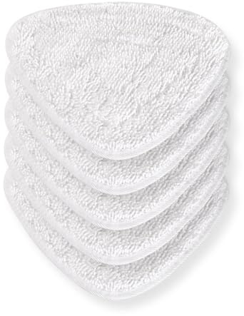 BONBELONG 5Pack Dampfreiniger Ersatzbezüge Kompatibel with vileda, Steam Ersatzbezug Kompatibel with vileda Superfine Faser Tücher Langlebig und Perfekte Passform Waschbar, Wiederverwendbar (Weiß)
