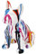 HOME DECO FACTORY The Sculpture Bulldog Céramique Coulures 20 cm HD1317 Multicolore