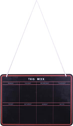 Weekly Hanging Chalkboard Planner with 8 Sections, One for Each Day Plus Notes. Blackboard Sign, Kitchen Notes Board, Reminder, Chalk Writing Board