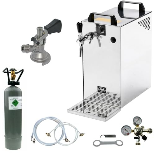 Bierkühler BieTal® Bierzapfanlage 60 Liter 1-leitig KOMPLETTSET - KEG Kombi - CO2 2 Kg