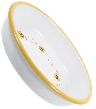 TOPBATHY Emaillierte Rührschüssel 23cm Flach Vintage Emaille Schüssel Langlebig Robust Vielseitig Für Kochen Waschen Emaille Für Küche